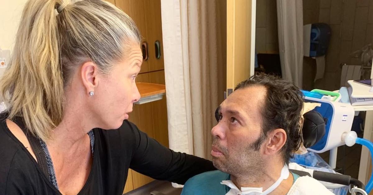 Sunny Garcia with his daughter after his hospitalization.