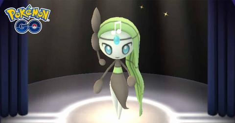 'Pokémon GO' Close-up of Meloetta preparing to sing on stage.