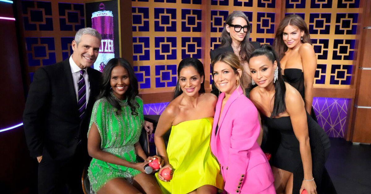 Andy Cohen and the 'RHONY' Season 14 cast posing at BravoCon