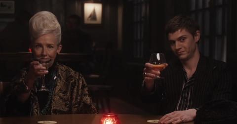 Evan Peters and Frances Conroy in 'AHS: Double Feature'