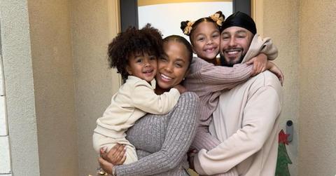 Cheyenne Floyd with her kids and husband