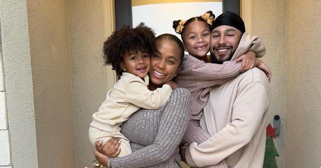 Cheyenne Floyd with her kids and husband