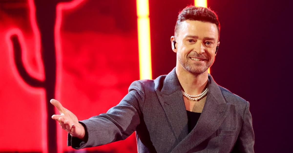 Justin Timberlake performs at the 2024 iHeart Radio awards