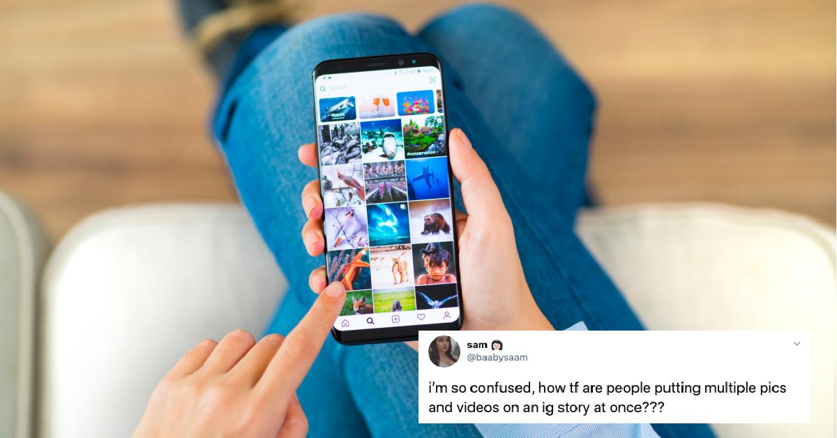 how to put multiple pictures on instagram story