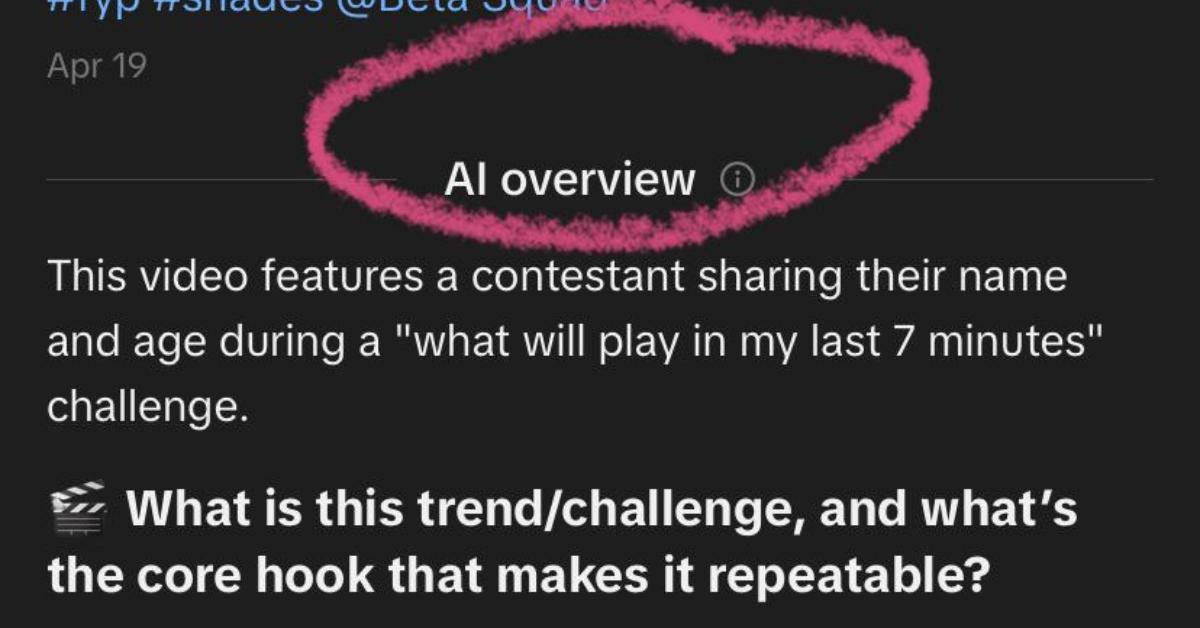 A screenshot of AI overview from TikTok.