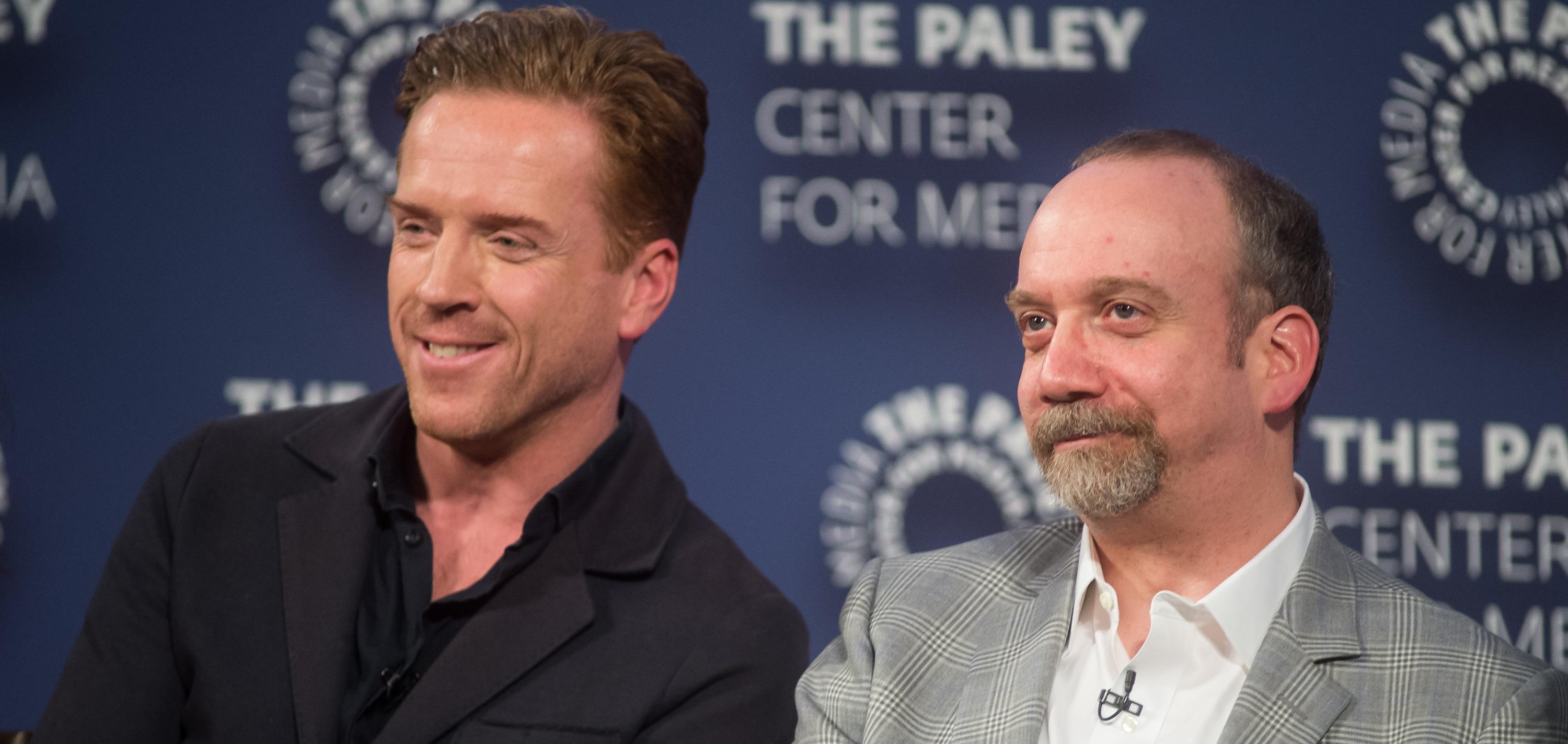 Damien Lewis and Paul Giamatti attend the Paley Live: Sneak Peek at 'Billions' Season Two