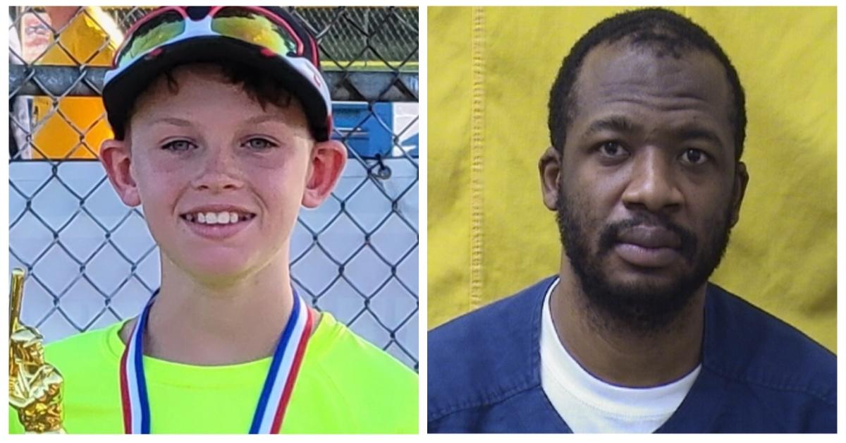 (L-R): Aiden Clark at a baseball game; Hermania Joseph mug shot