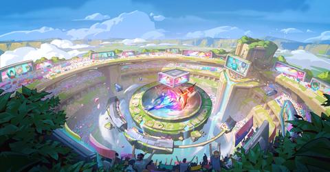 'League of Legends' promo art of the Arena Mode map.