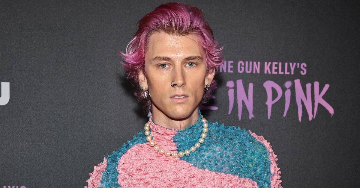 Machine Gun Kelly  attends 'Machine Gun Kelly's Life In Pink' premiere at on June 27, 2022 in New York City