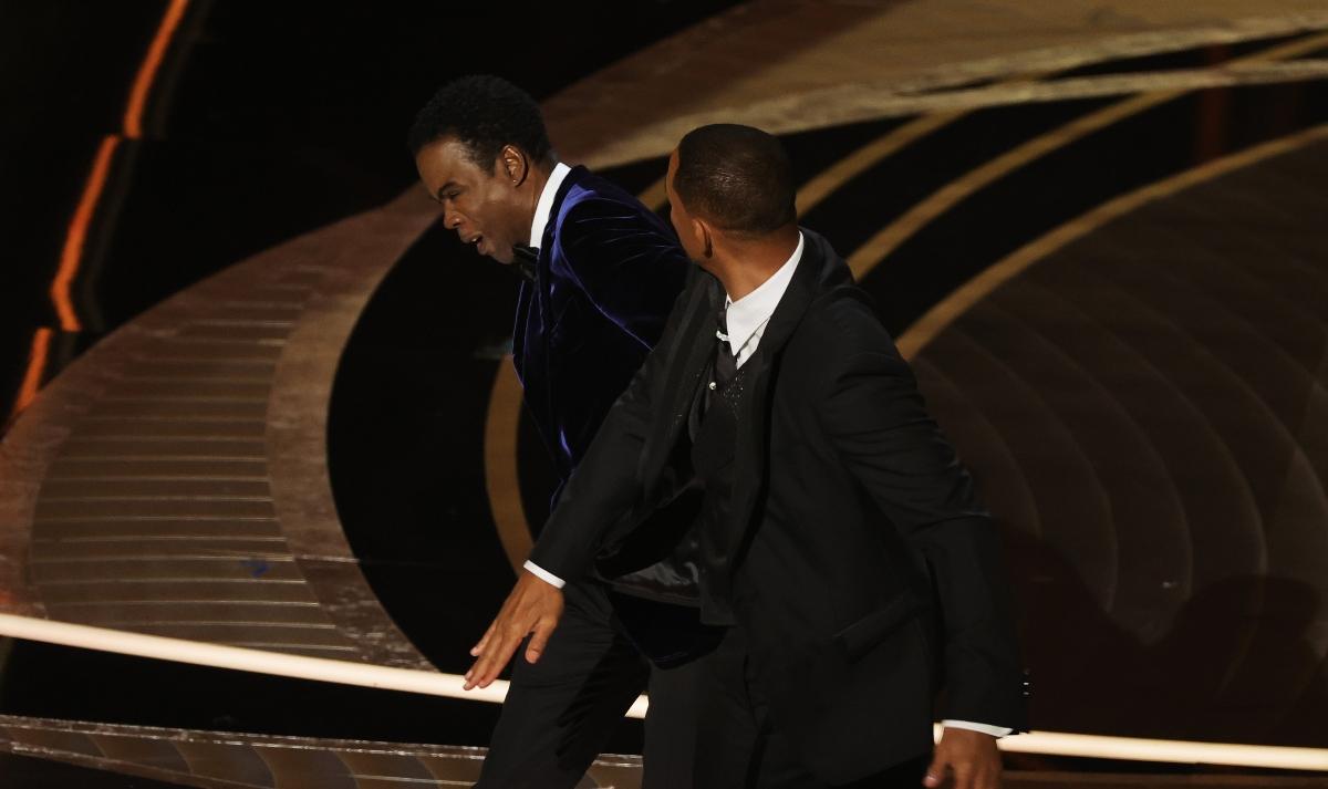 Will Smith slaps Chris Rock at the 2022 Academy Awards