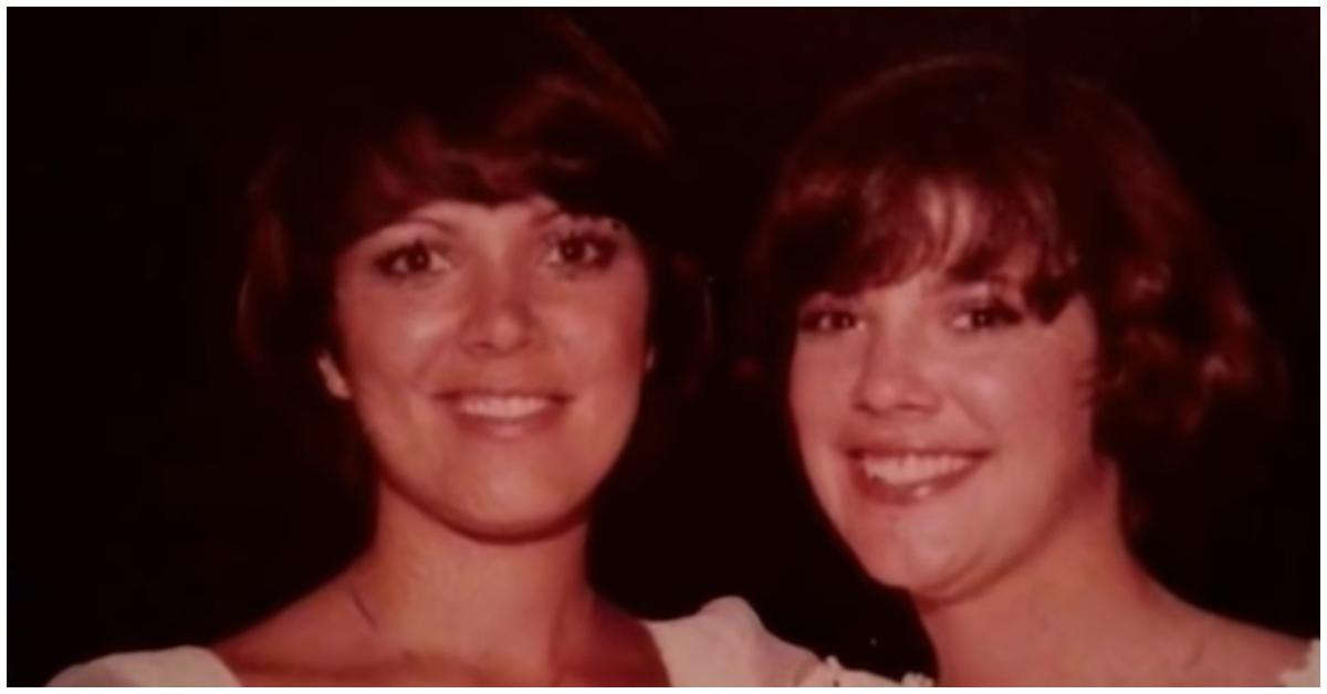 (l-r): Kris Jenner and her younger sister, Karen Houghton, smiling