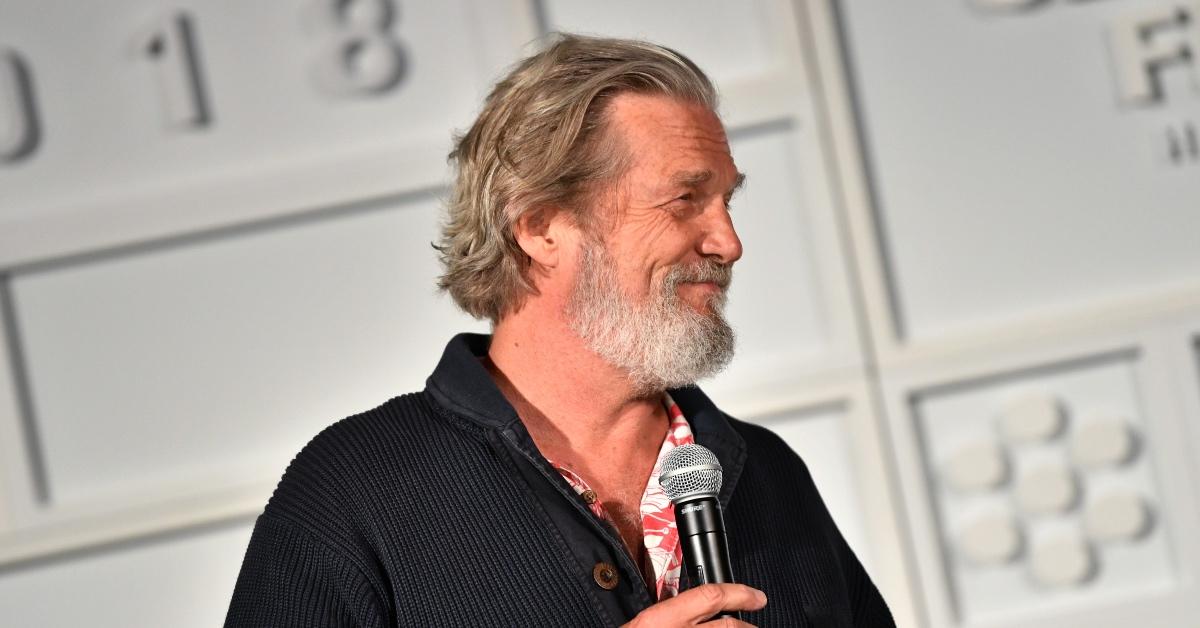 Jeff Bridges speaking on a panel.