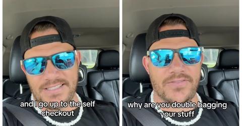 TikToker couldn't double bag his groceries.