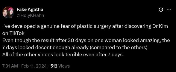 Post on X about Dr. Kim