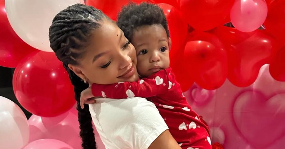 Halle Bailey with son Halo