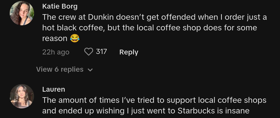 locally owned coffee shops overrated