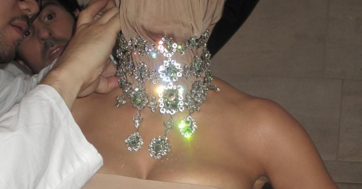 Kim Kardashian’s team dressing her for the gala.