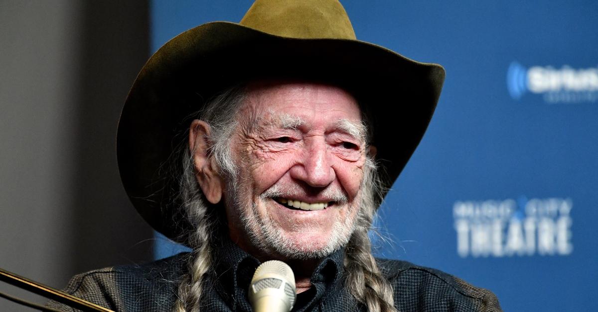 Willie Nelson at a press event.