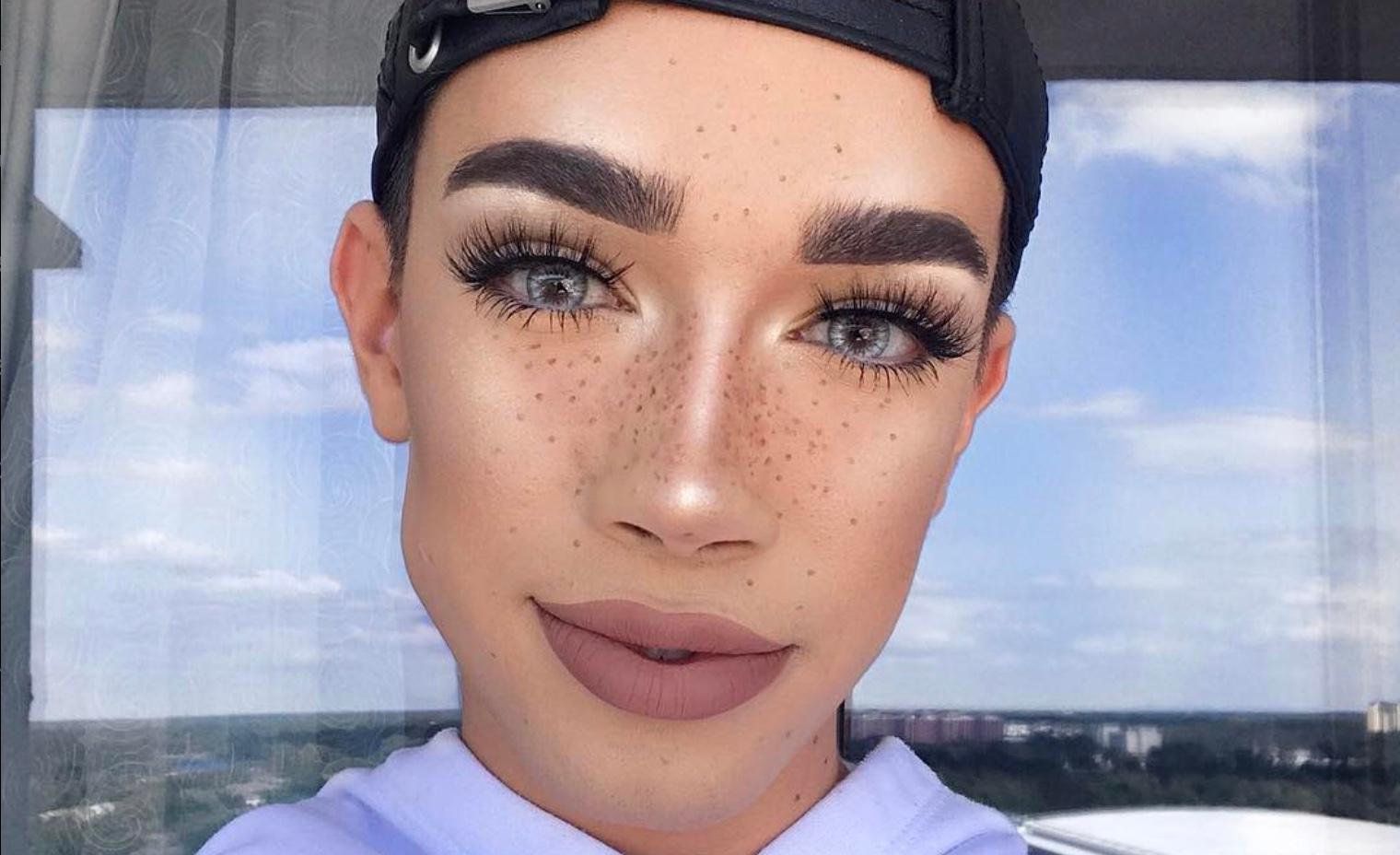 James Charles at the height of his brow blindness