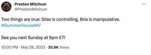 Preston Mitchum's tweet