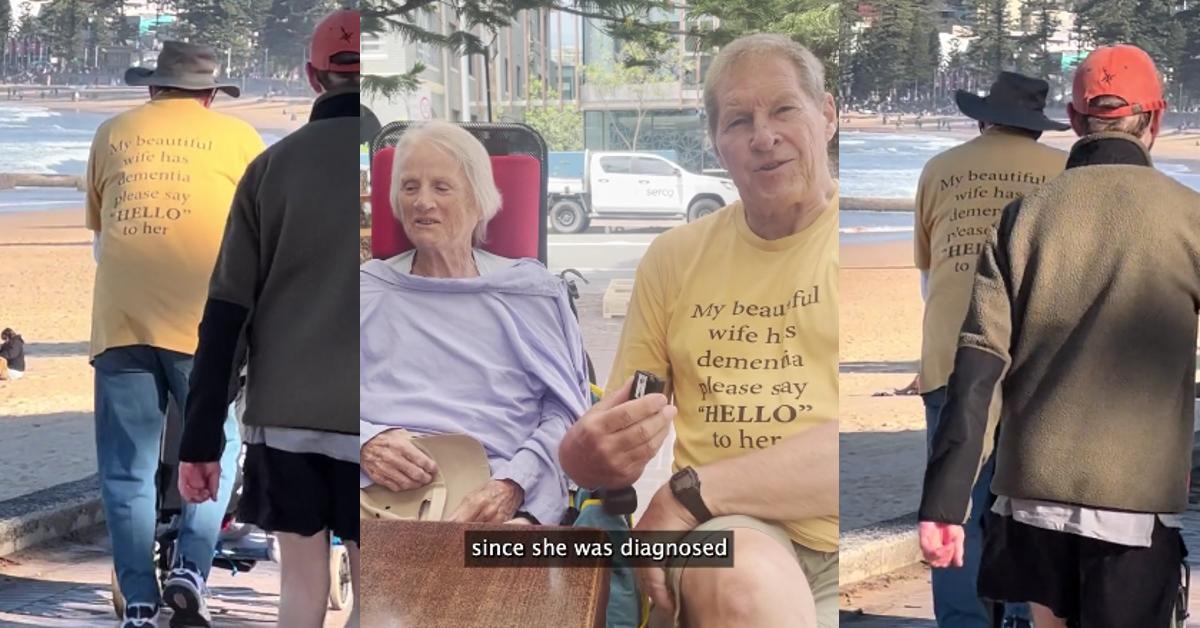 Husband Wears Dementia T-Shirt, Urging Folks to Talk to His Wife