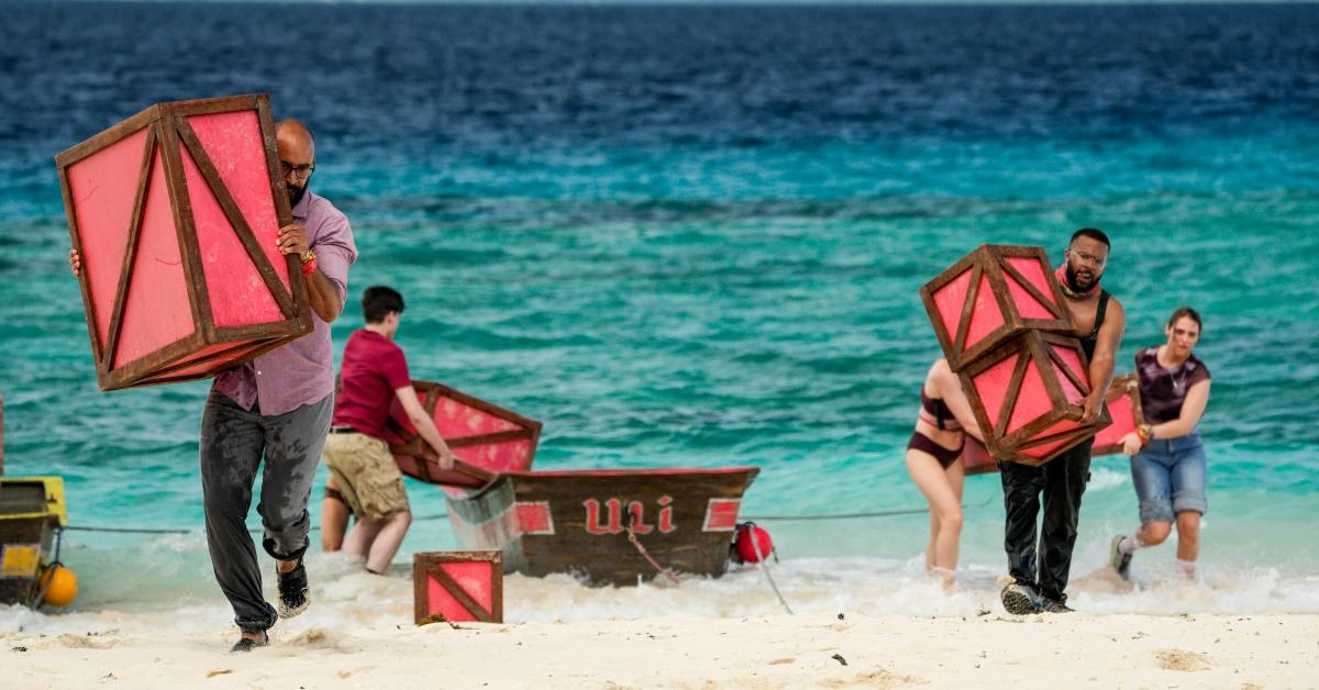 Nate Moore (left) appears on 'Survivor 49'