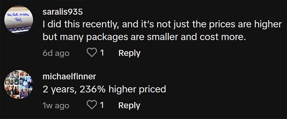 Commenters agree that products cost more now that they did in 2020