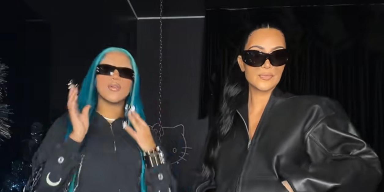 (l-r): North West and Kim Kardashian