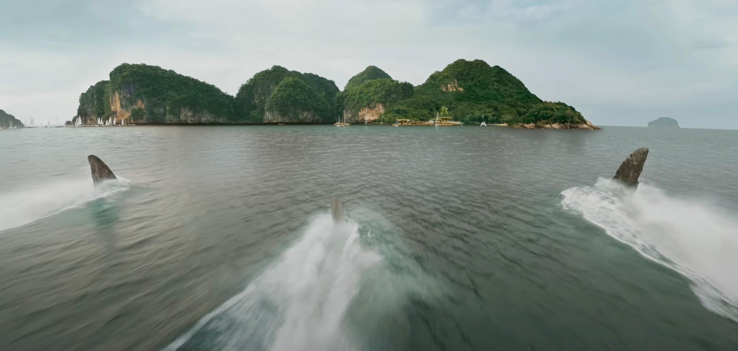 Megalodons nærmer seg land i 'Meg 2' trailer