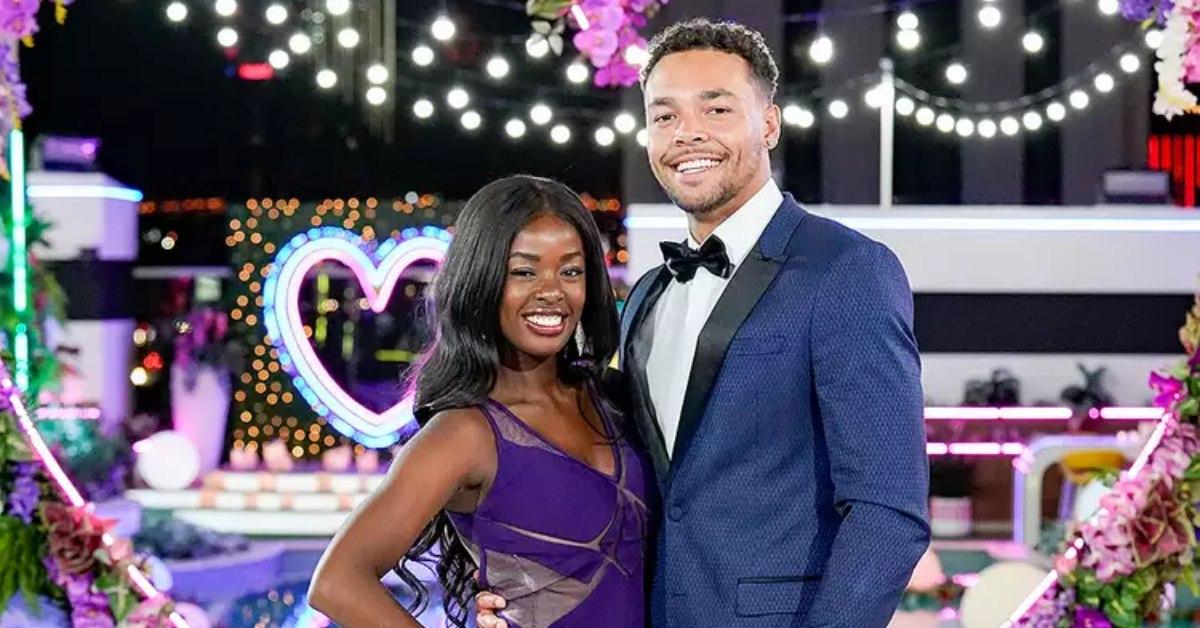 Justine and Caleb on 'Love Island'