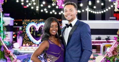 Justine and Caleb on 'Love Island'