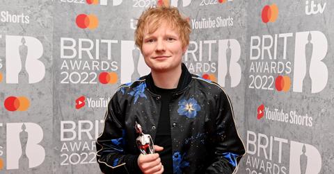 Ed Sheeran at the 2022 BRIT awards.