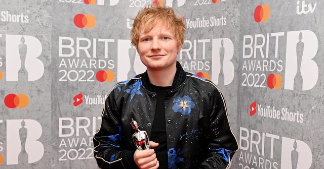 Ed Sheeran at the 2022 BRIT awards.
