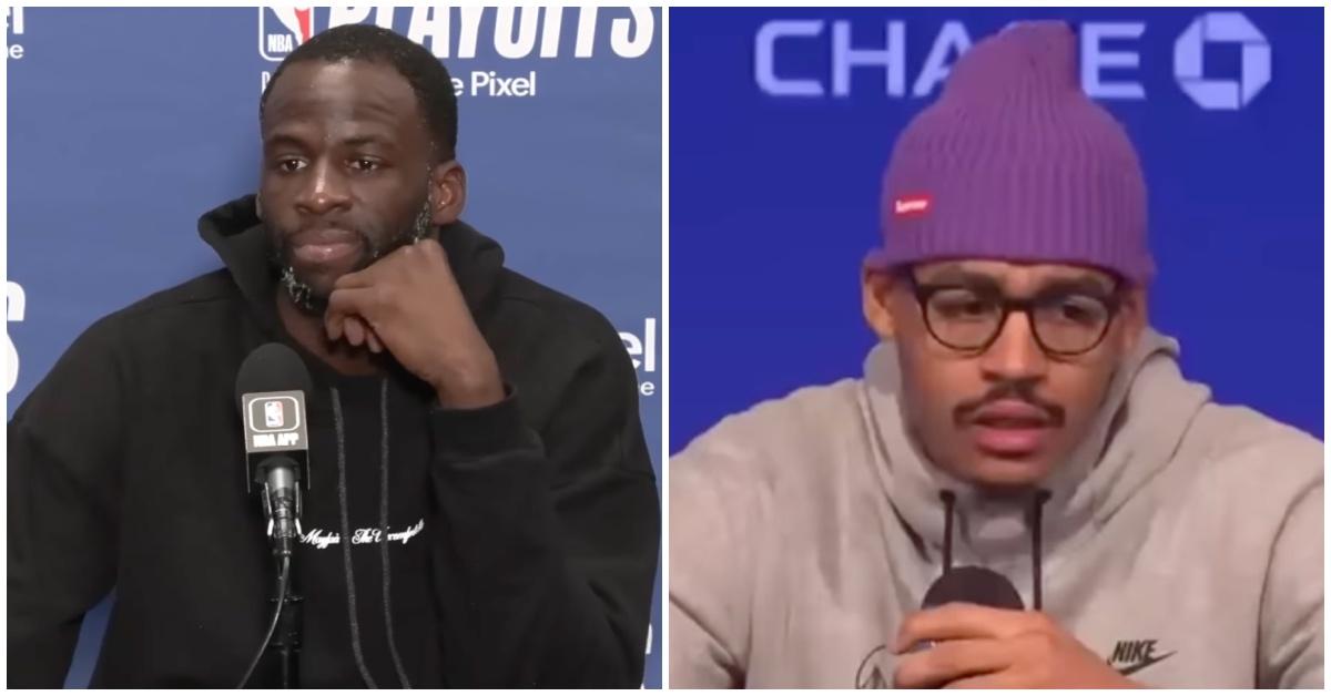 Golden State Warriors players Draymond Green and Jordan Poole