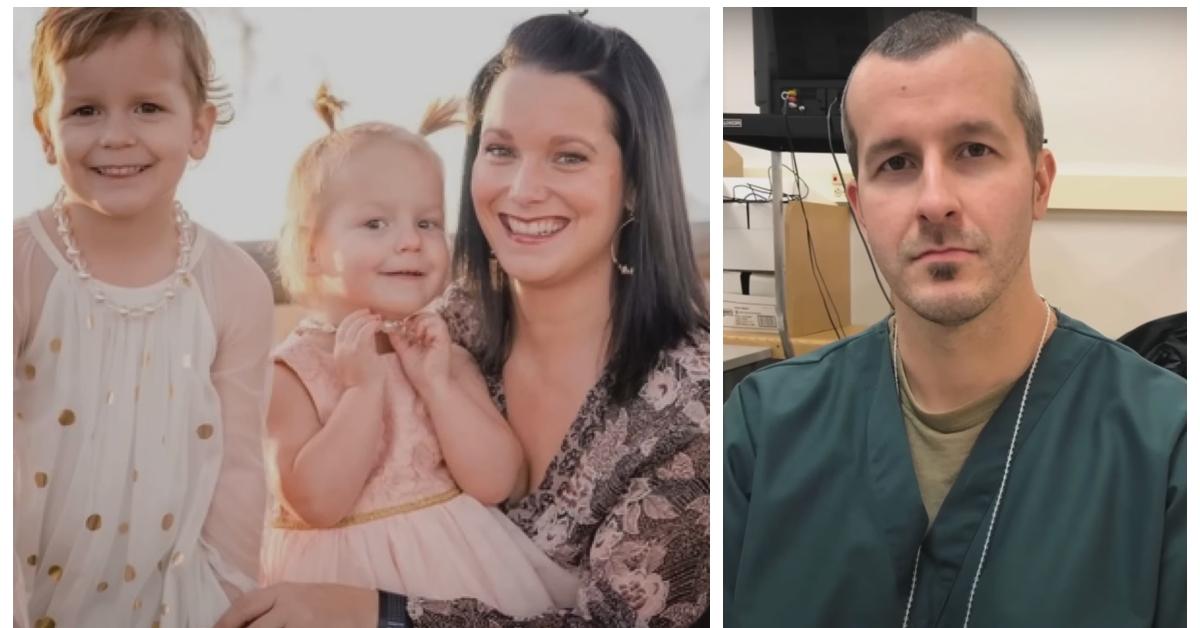 (L-R): Shannan Watts with her children; Chris Watts in prison