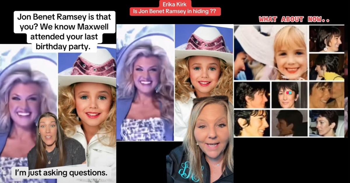 TikTok conspiracy theorists connect Erika Kirk and Jonbenet Ramsey.