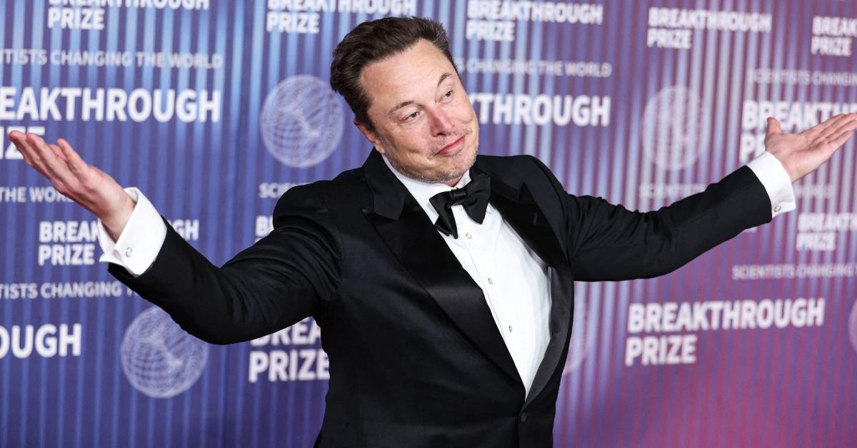 Elon Musk at the Breakthough Prize Ceremony.