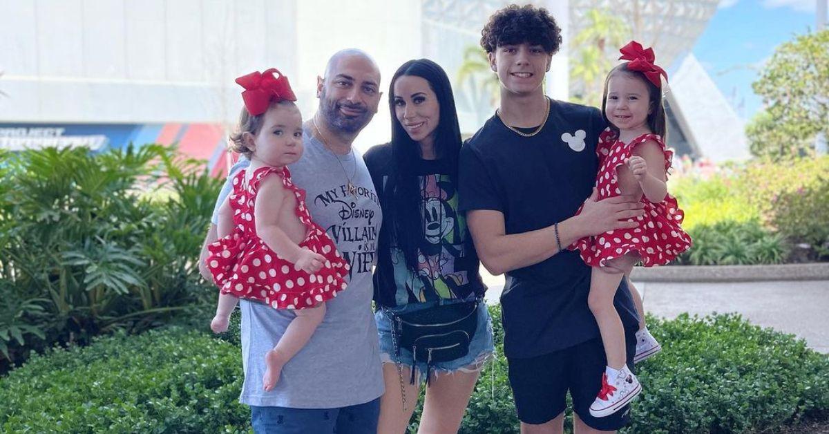 (l-r) John and Rachel's daughter, John Fuda, Rachel Fuda, Jaiden Fuda, and the couple's other daughter