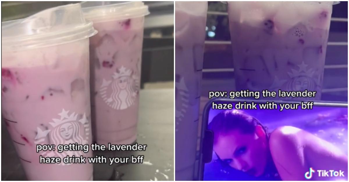 Taylor Swift Lavender Haze drink Starbucks