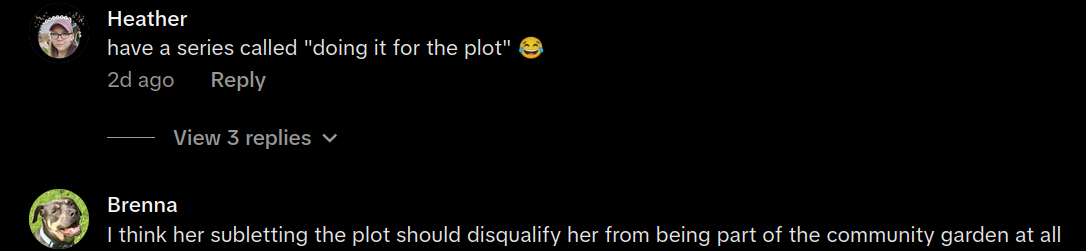 community garden plot drama