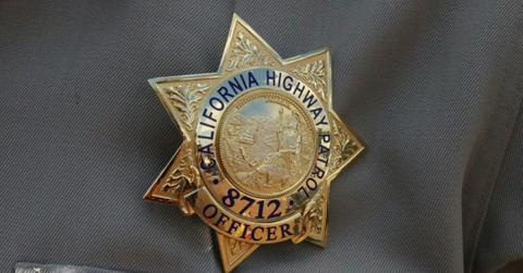 Police officer badge closeup