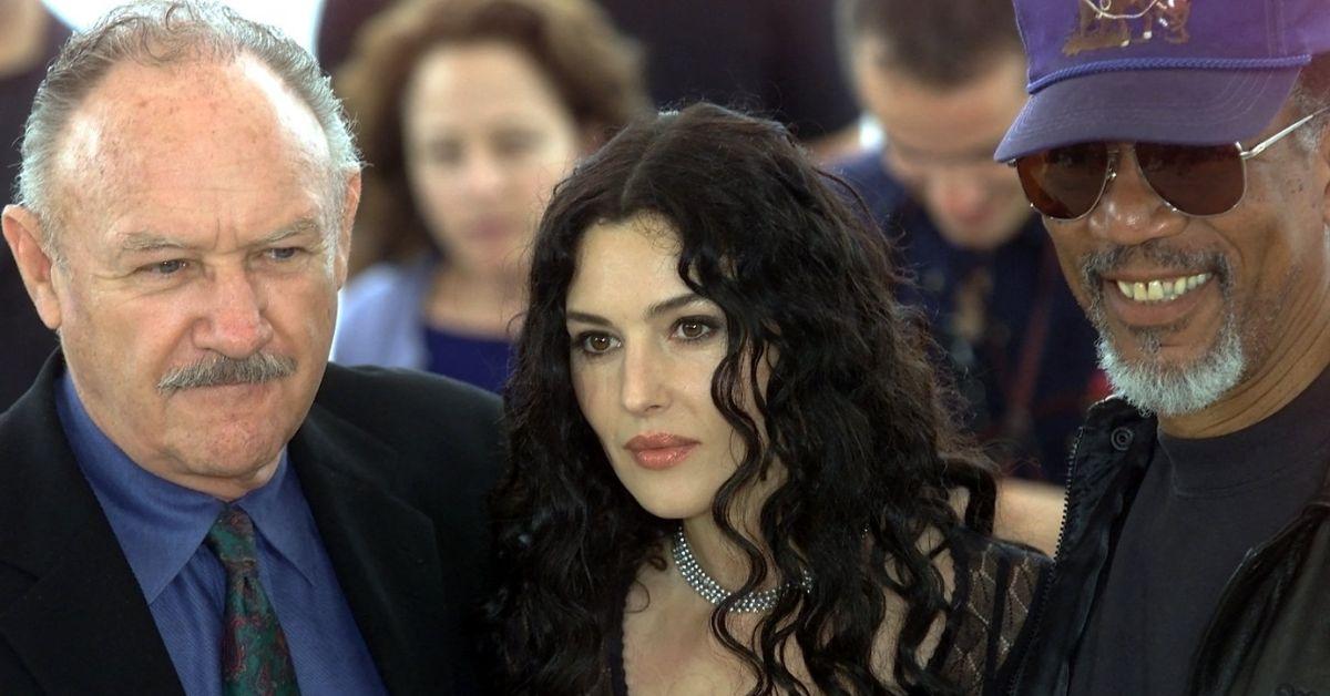 Gene Hackman, Monica Belucci, and Morgan Freeman at the premiere of 'Under Suspicion.' 