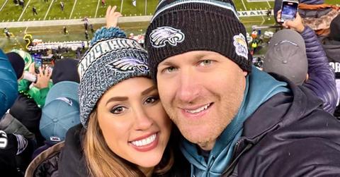 Jessica Boyington at a football game with her man