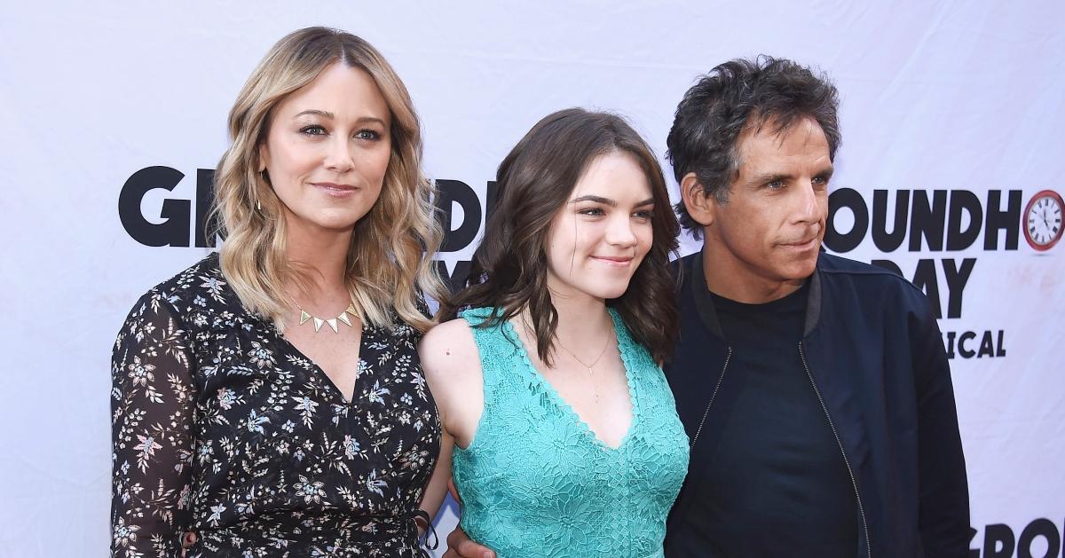 Christine Taylor and Ben Stiller on the red carpet with daughter Ella