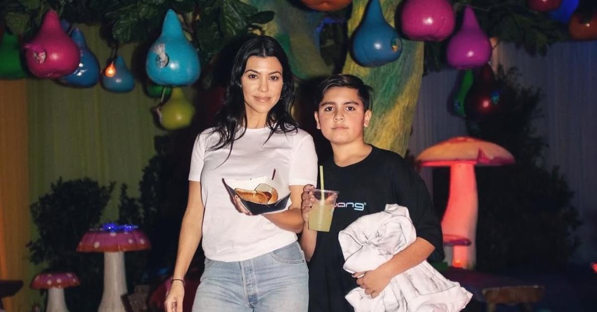 (l-r): Kourtney Kardashian and Mason Disick