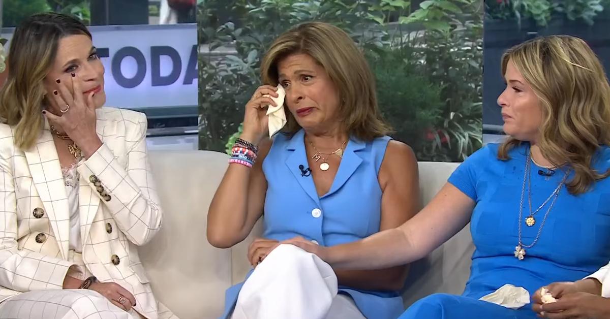 Hoda Kotb cries as she announces she would be leaving the Today Show early next year.