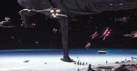 A space battle from 'Rogue One'
