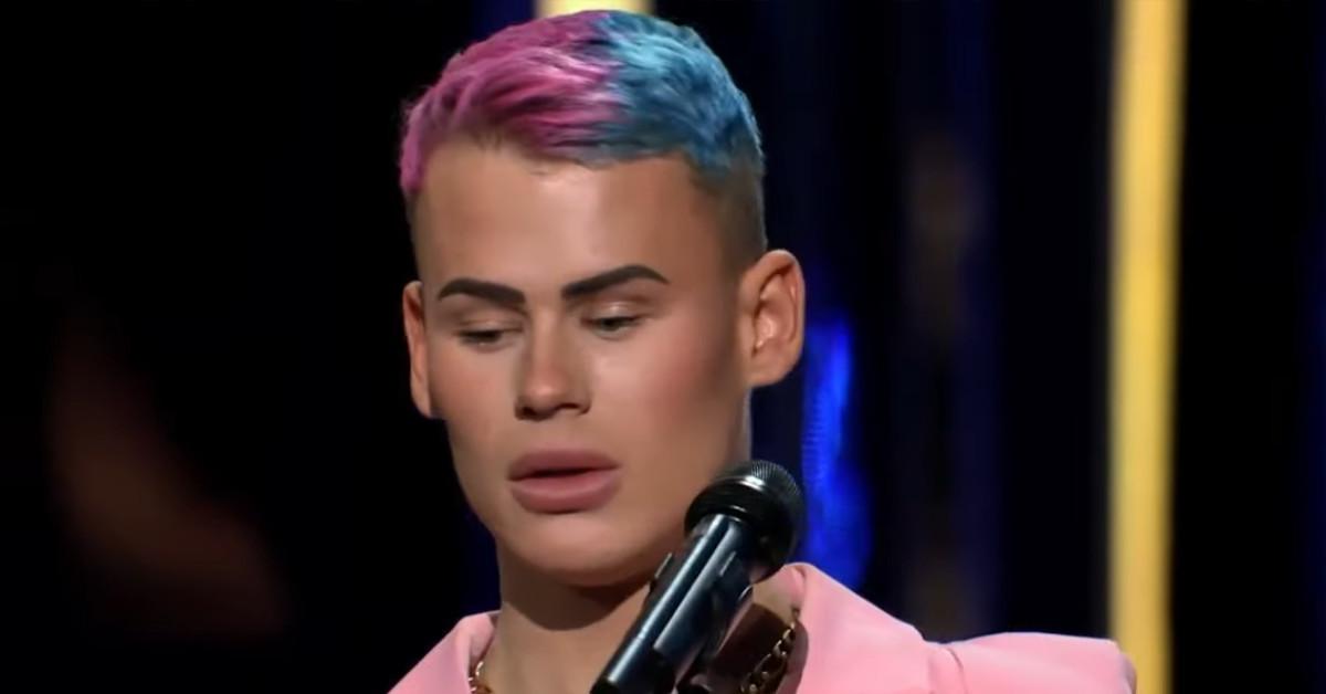 Ziggy Krassenberg looking emotional while performing on 'American Idol'