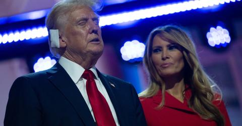 Melania and Donald Trump during the 2024 RNC.