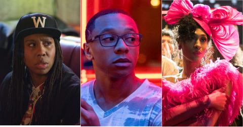(l-r): Lena Waithe as Denise in 'Master of None,' DeRon Horton as Lionel in 'Dear White People,' and M.J. Rodgriguez as Blanca in 'Pose'